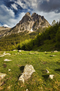 Aiguestortes i estany de sant maurici national park of the spanish pyrenees mountain in catalonia