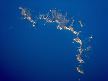 Aerial view of blue sea