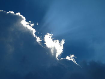 Low angle view of clouds in sky