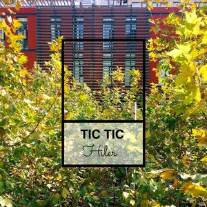 Close-up of yellow text on brick wall