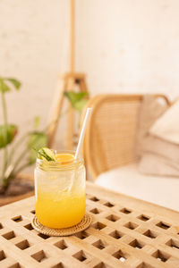 Close-up of drink on table