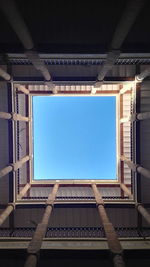 Low angle view of building against clear sky