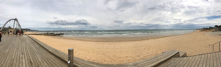 Panoramic view of beach against sky