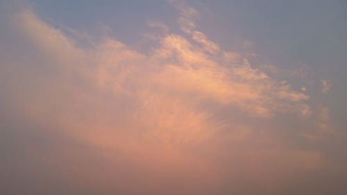 Low angle view of sky at sunset