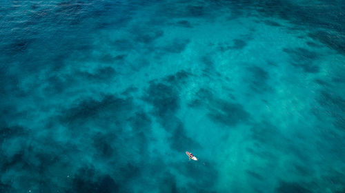 High angle view of sea water