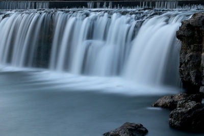 High angle view of waterfall