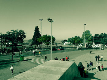 People in park against clear sky