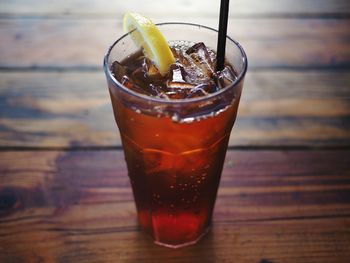 Close-up of drink on table