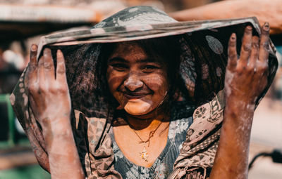 Portrait of smiling woman