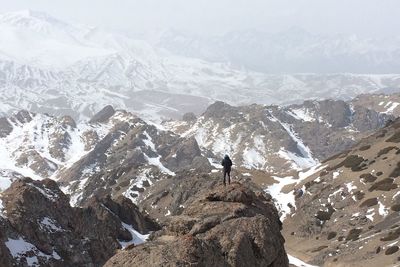 Scenic view of snowcapped mountains