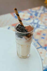 Close-up of drink on table