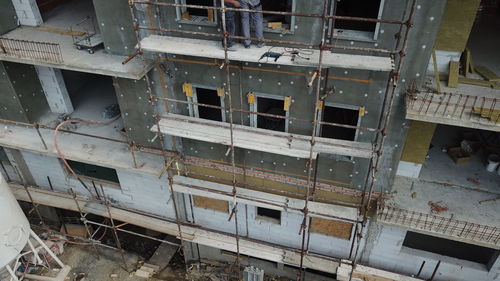 Low angle view of abandoned building
