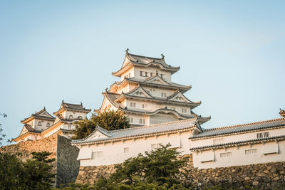 Low angle view of building against clear sky