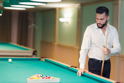 Man playing pool