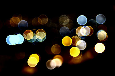 Defocused lights at night