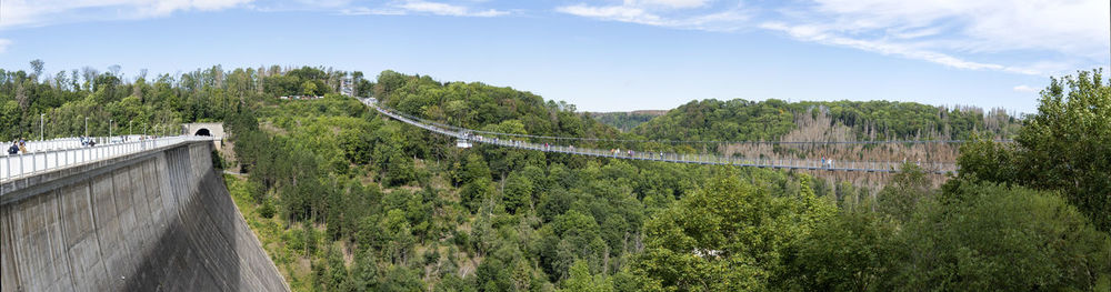 Panoramic shot of bridge against sky