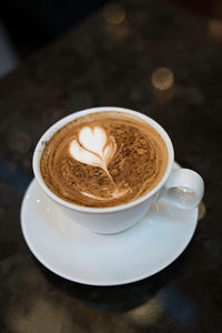 Close-up of coffee on table