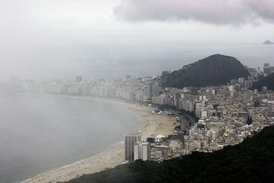 Aerial view of cityscape against sky