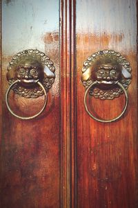 Close-up of door handle