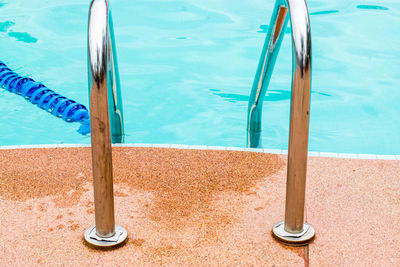 High angle view of swimming pool