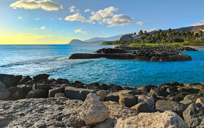 Scenic view of sea against sky