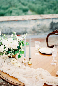 Close-up of food on table