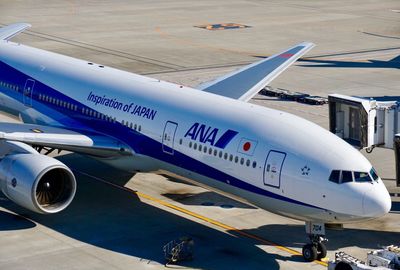 Airplane on airport runway