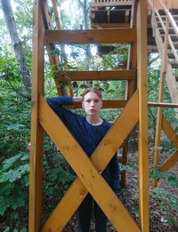 Portrait of girl in playground