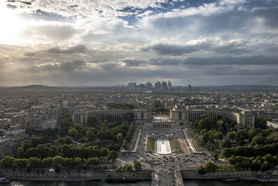 Aerial view of buildings in city