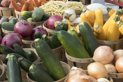 Close-up of vegetables for sale in market