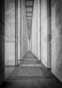 Empty corridor of building