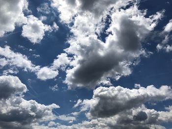 Low angle view of clouds in sky