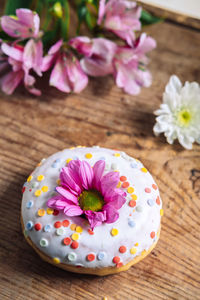 Close-up of cupcakes on table