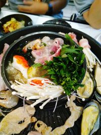 Close-up of soup in bowl