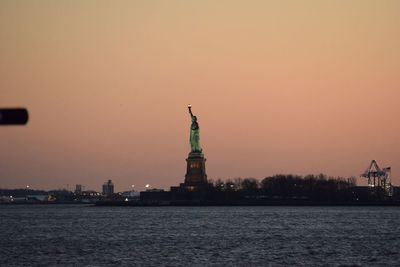 View of sea at sunset