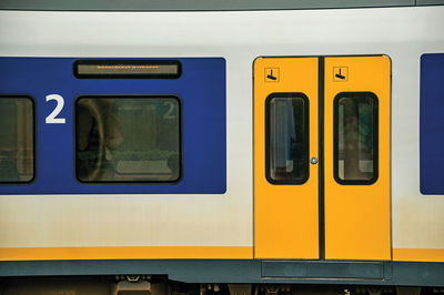 Train at railroad station platform