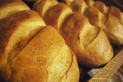 Close-up of bread for sale in store