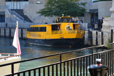 View of boat in water