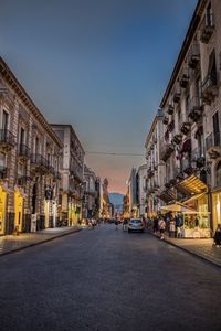 City street against clear sky