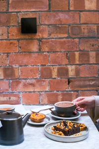 Close-up of food on table