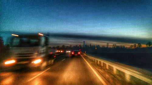 Cars on road