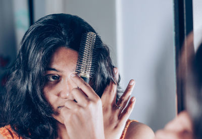 Close-up portrait of a woman