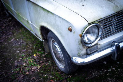 Close-up of vintage car