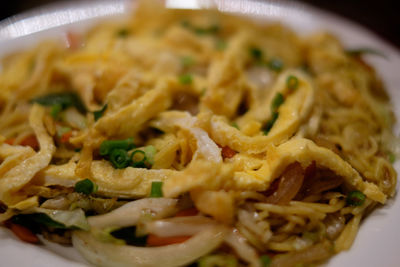 Close-up of served food