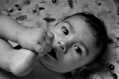 Close-up portrait of cute baby