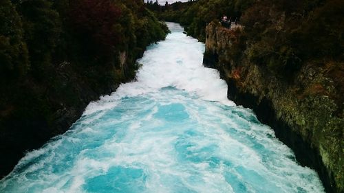 River flowing through rocks