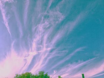 Low angle view of pink sky