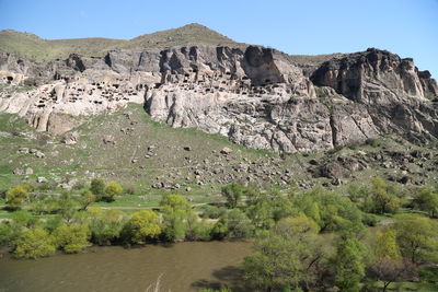 Scenic view of rocky mountains against sky