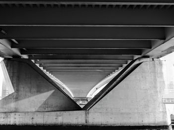 Low angle view of bridge in building