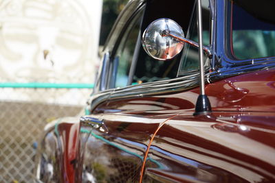 Close-up of vintage car